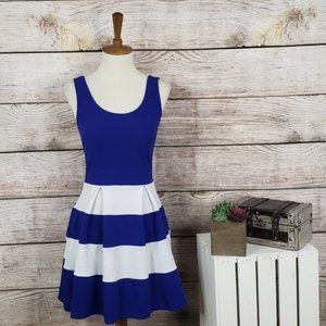 Soprano Striped Fit and Flare Tank Dress XS